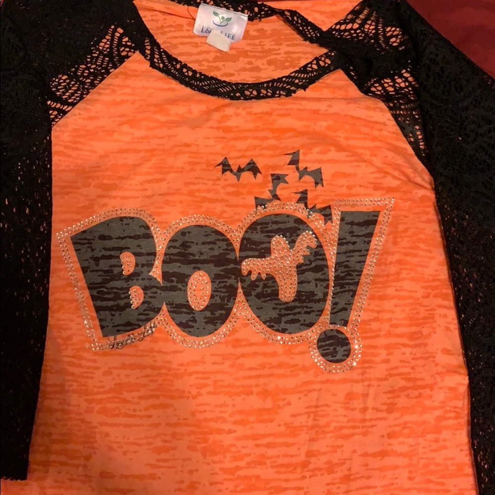 Halloween Rhinestone BOO Shirt